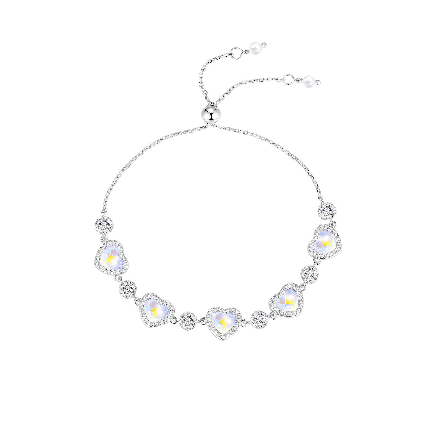 Sterling Silber Aurora Heart Light Luxusarmbänder für Damen