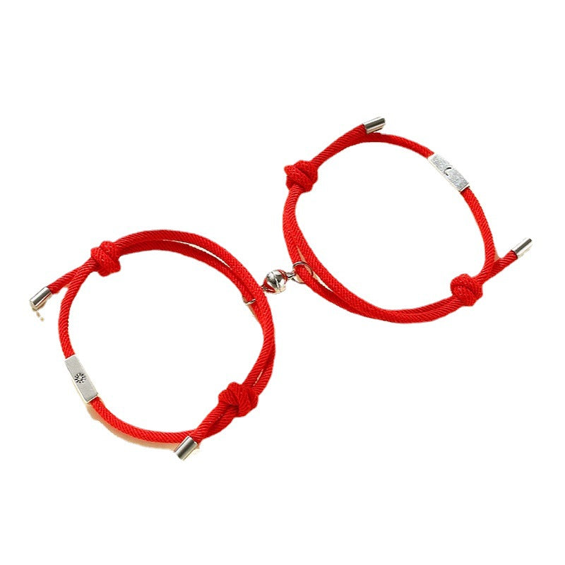 Couple Pair Of Magnet Suction Simple Retro Bracelets