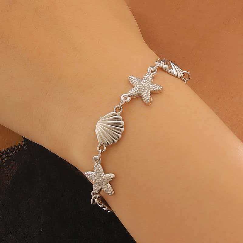 Women's Ocean Style Shell Starfish Waist Chain For Jewelry Set