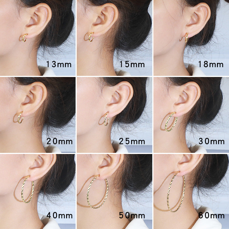 Women's Round Cold Style High-grade Exaggerated Personalized Big Ear Clip