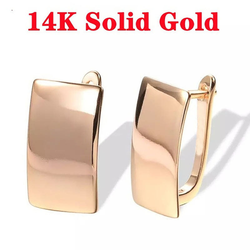 Fashion Simple Rose Gold Square Clip Ear Buckle