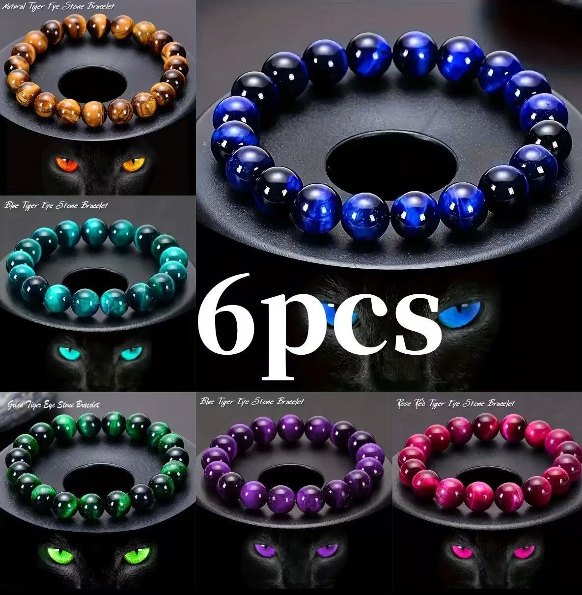 Opal Crystal Brace Lace Tiger Eye Amethyst Lapis Bracelets