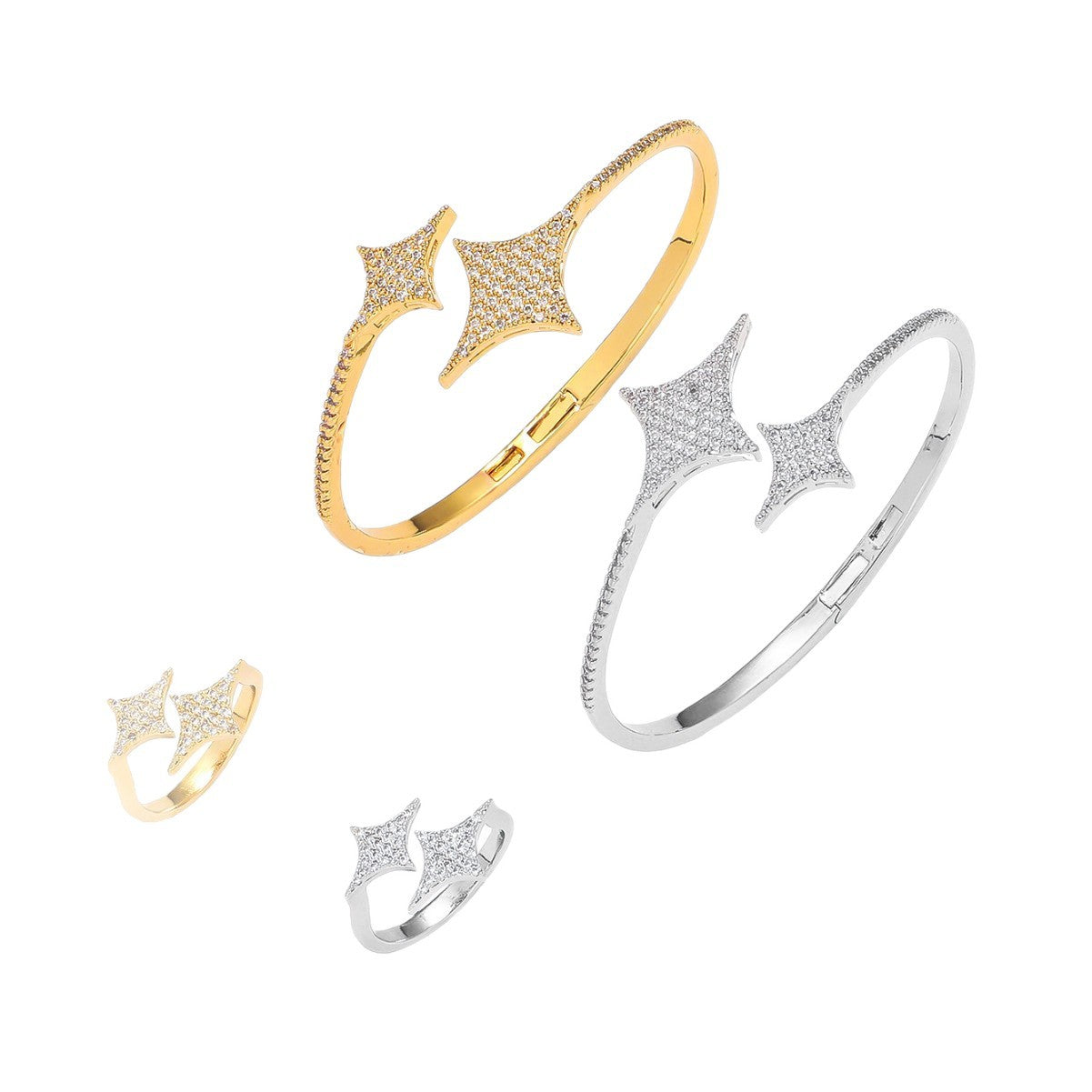 Diamond Four Stars Light Luxury High-grade Versatile Ladies Bracelets