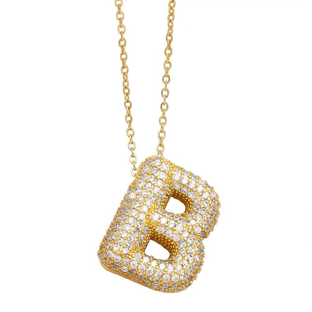 Bubble Balloon Letter English Female Graceful Pendants