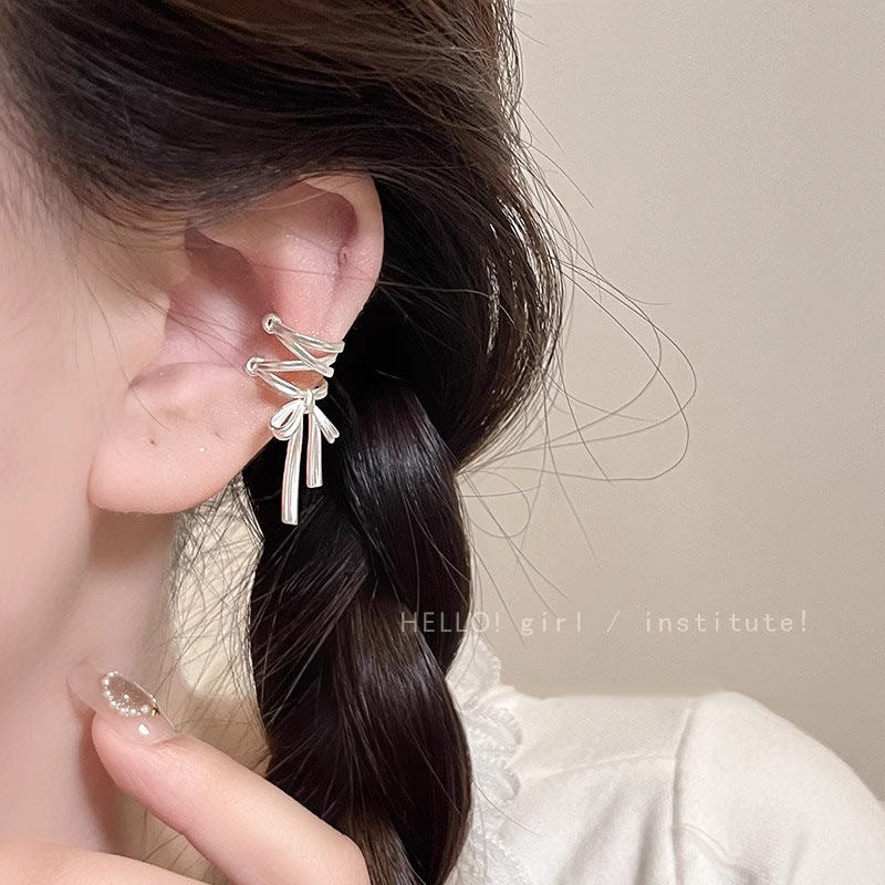 Flexible Female Niche Strap Bow Ballet Ear Clip