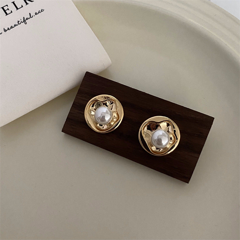 Gold Plating Metallic High Sense Simple Earrings