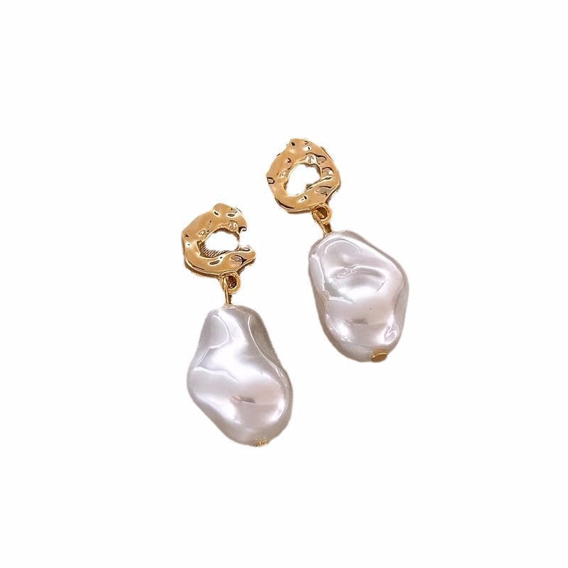 Women's French Pearl Light Luxury Elegant Niche Design Zircon Earrings