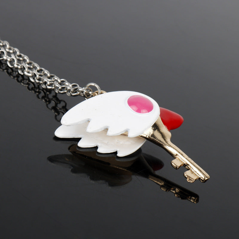 Anime Peripheral Magic Card Creative Parrot Necklace