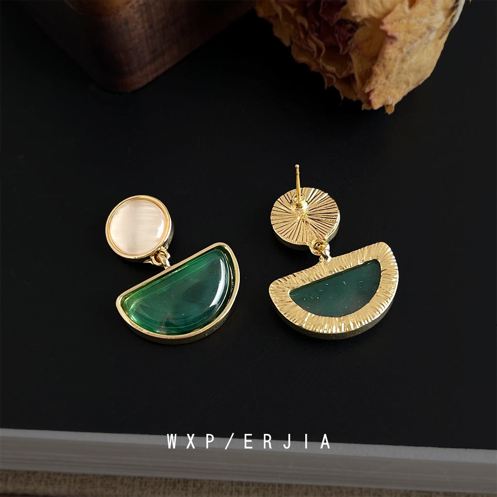 Of Oz Semicircle Retro Design Green Blooming Mosquito Ear Clip