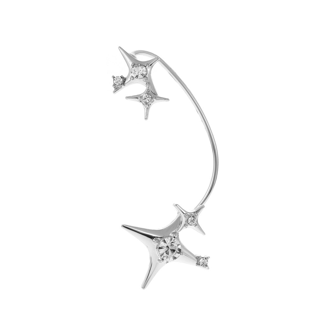 Diamond Butterfly Female Fashion Exaggerated Wings Ear Clip