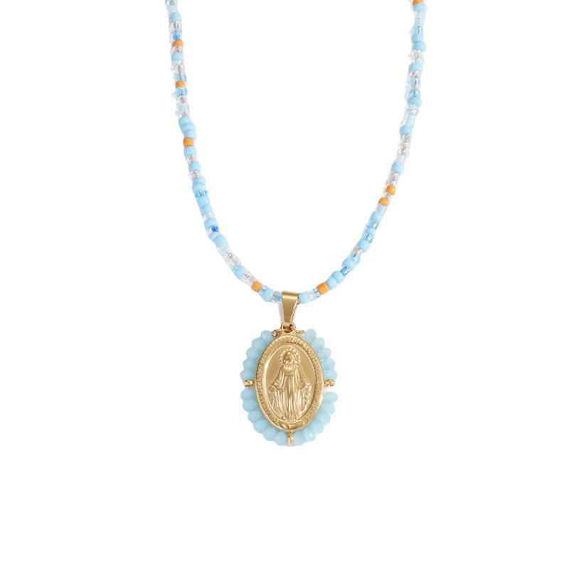 Natural Turquoise Trendy Wild Round Virgin Pendants