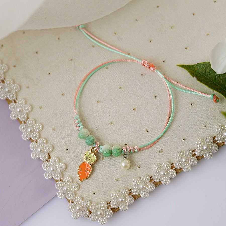 Bracelets d'apprentissage pour couples de copines avec perles en céramique