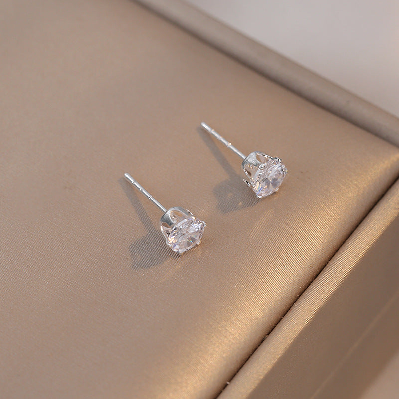 Zircon Exquisite Small Super Shiny High Earrings