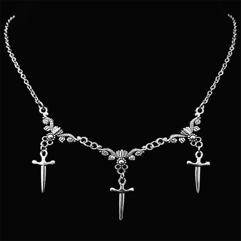 Blood Drop Cross Decorative Romantic Gothic Victorian Necklace