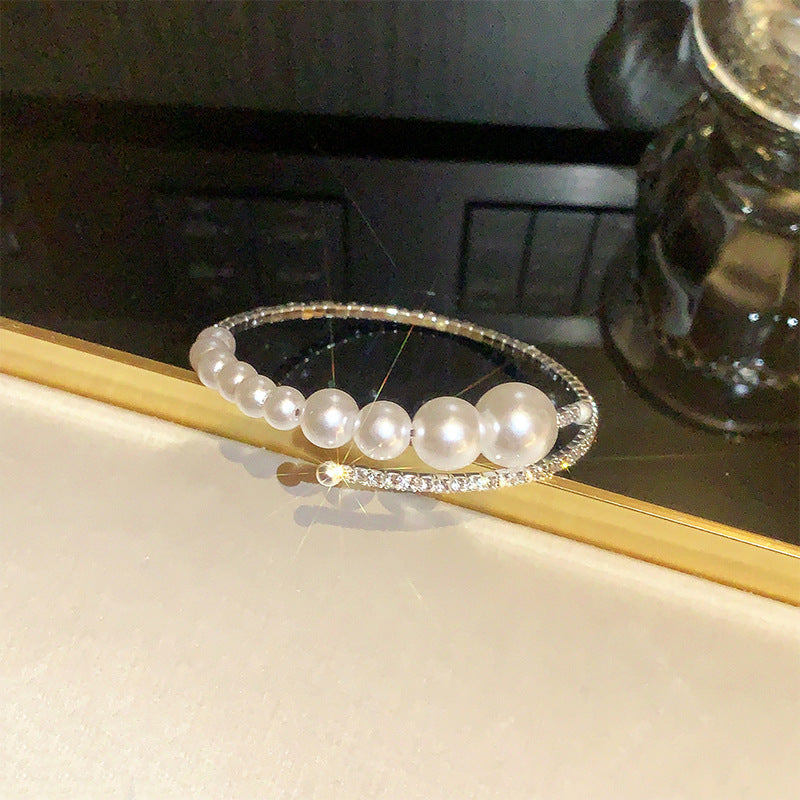 Rhinestone Zircon Elastic Laminated Adjustable Female Bracelets