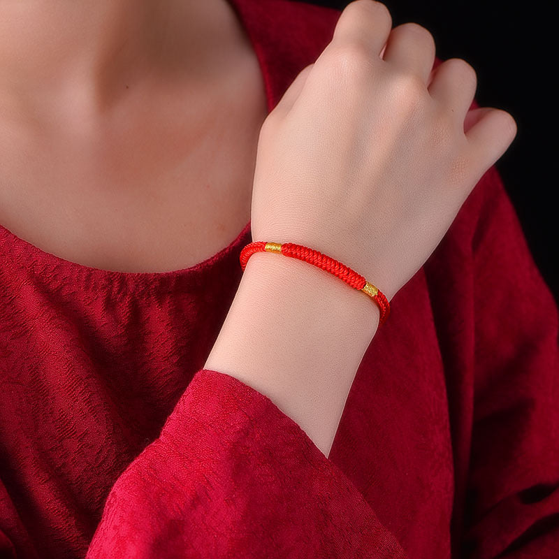 Dorje – Bracelets de vie en corde rouge pour femme, lapin, nœud