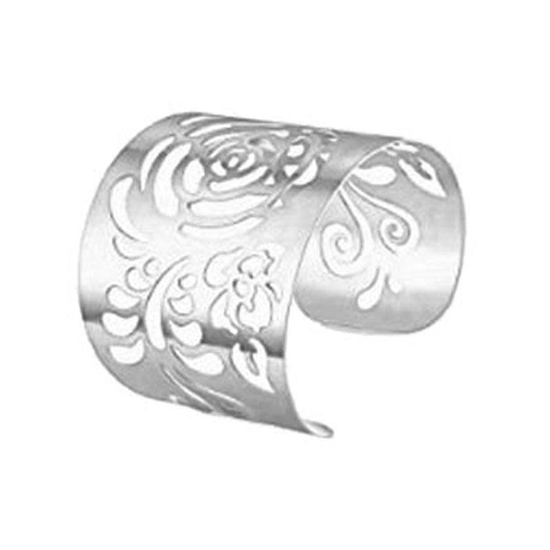 Open Metal Geometric Hollow Glossy Pattern Bracelet
