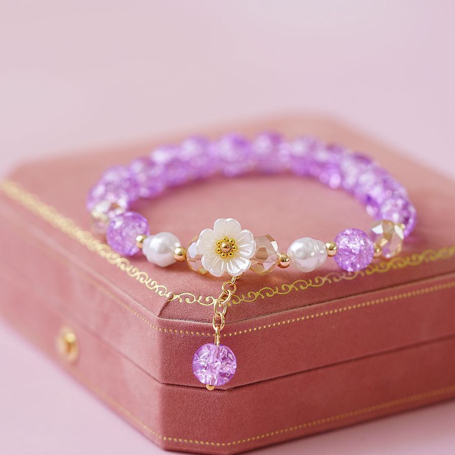 Little Flower Colorful Pearl Female Mori Style For Bracelets