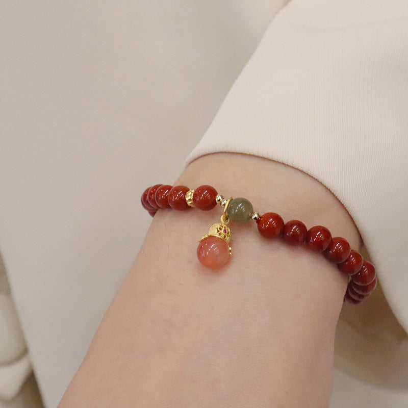 Bracelets de vie sauvage de tempérament de Jade d'agate rouge