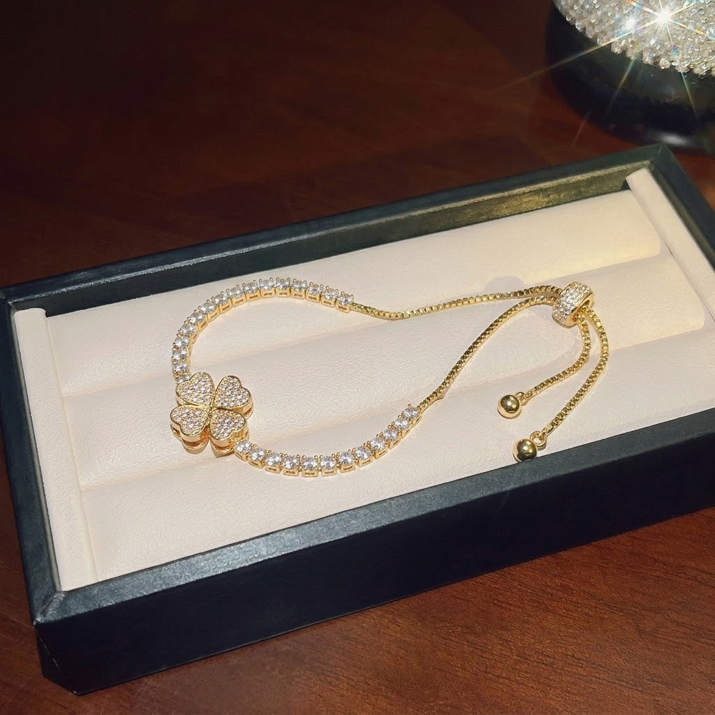 Rotating Degree Rotation Heart-shaped Zircon Clavicle Rings