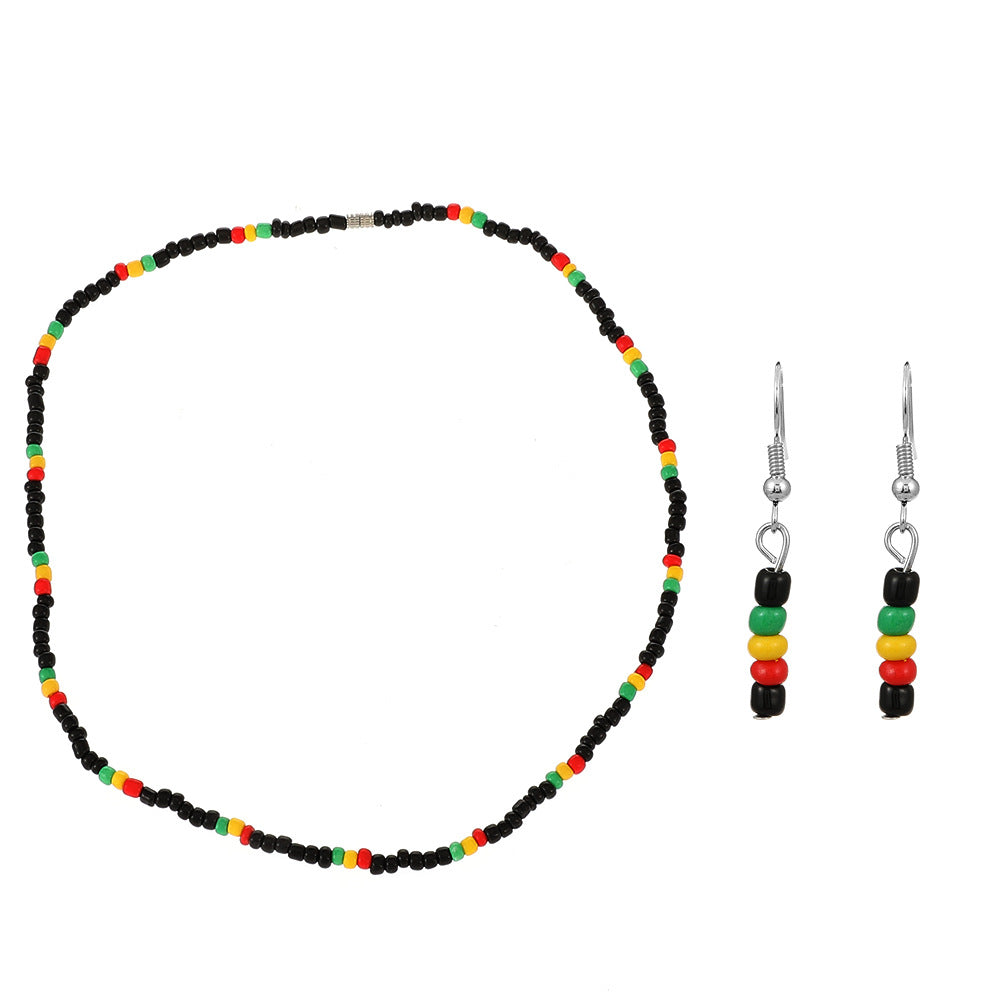 Ethnic Style Bead Combination Bohemian Personality Color Beaded Jewelry Set