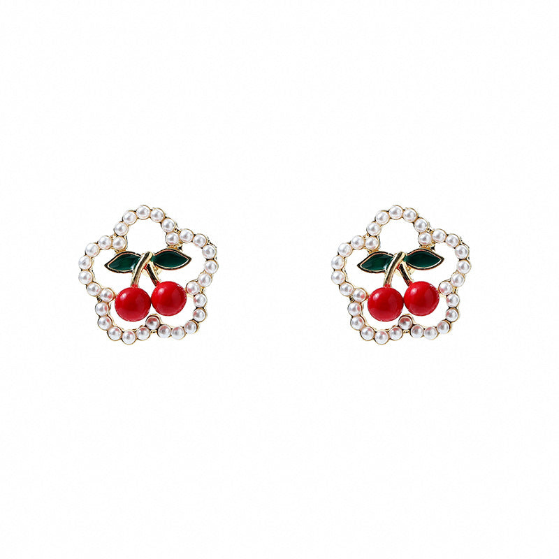 Women's Flower For Sweet Girly Pearl Without Pierced Ear Clip