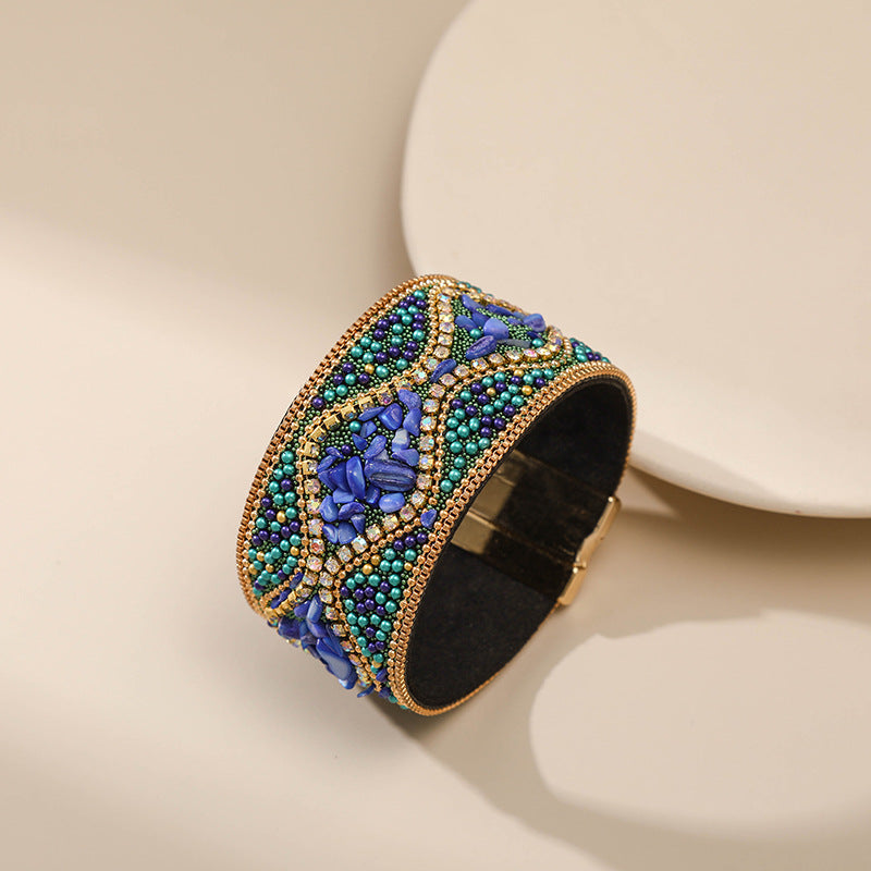 Christmas Gift Bohemian Handmade Gravel Bead Ethnic Bracelet