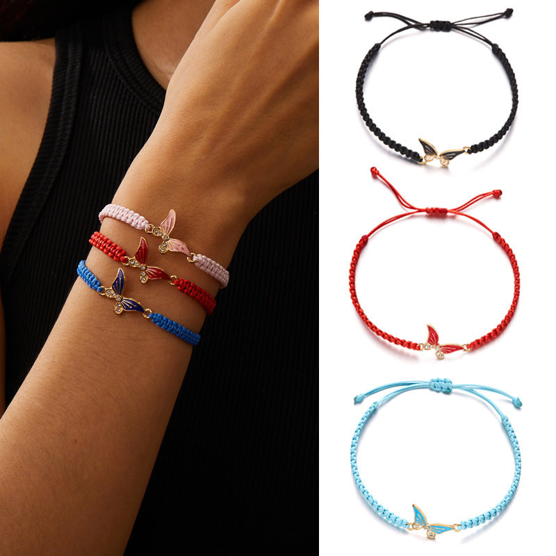 Tropfende Schmetterlings-Anhänger-Mode-Freundin-Geschenk-Armbänder