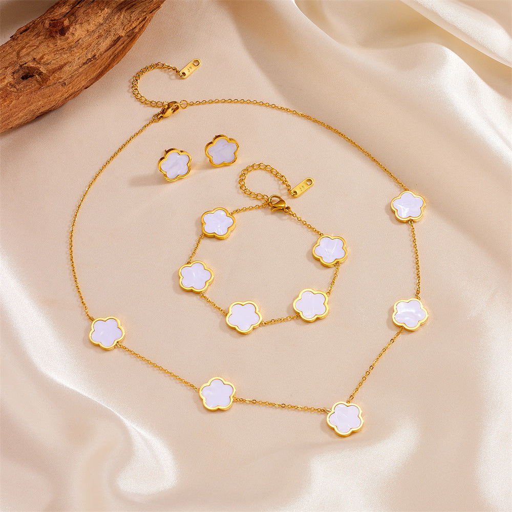Women's Stainless Steel Plant Fritillary For Jewelry Set