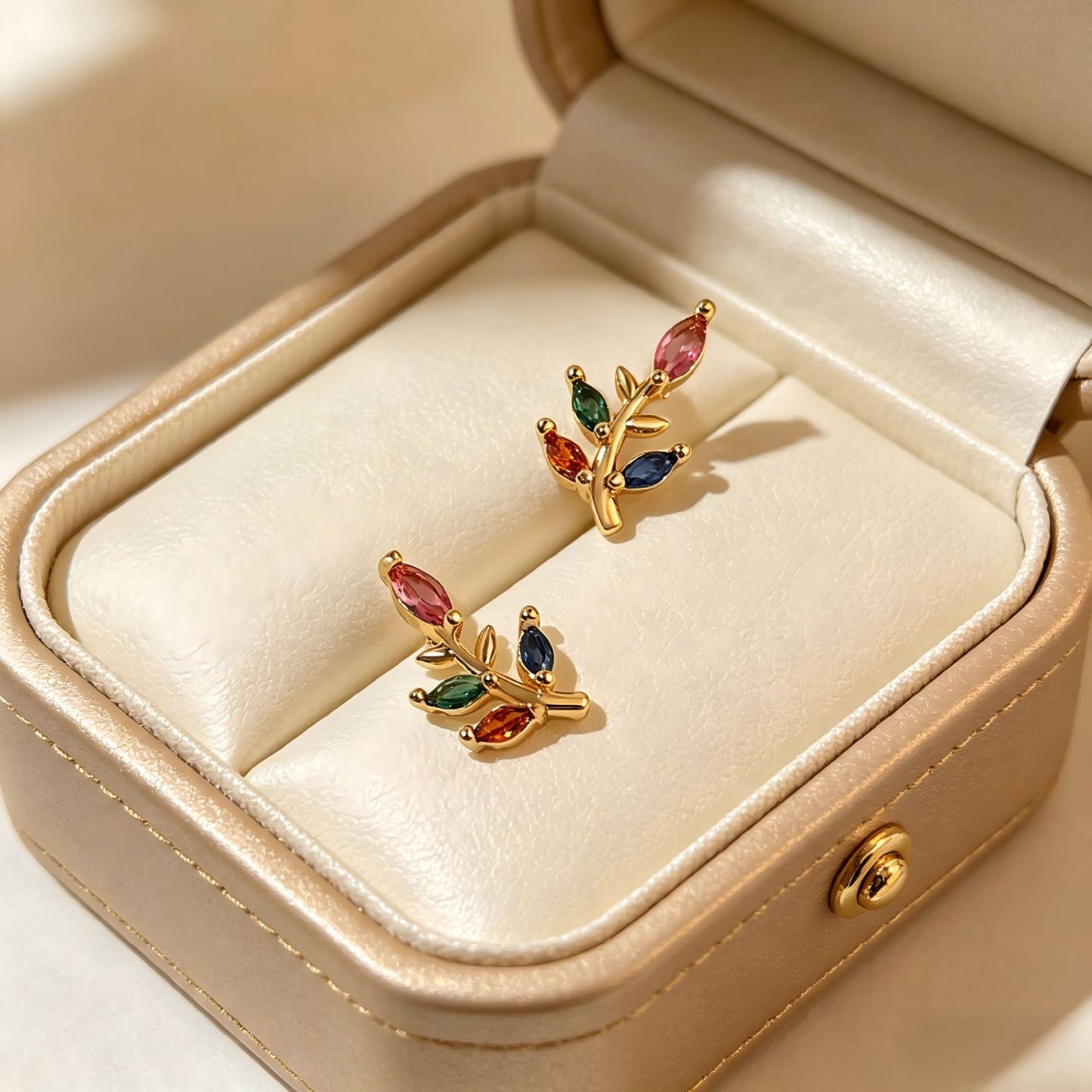 Women's Rhinestone Zircon Four Leaf Clover Ear Light Luxury Minority Fashion Rings