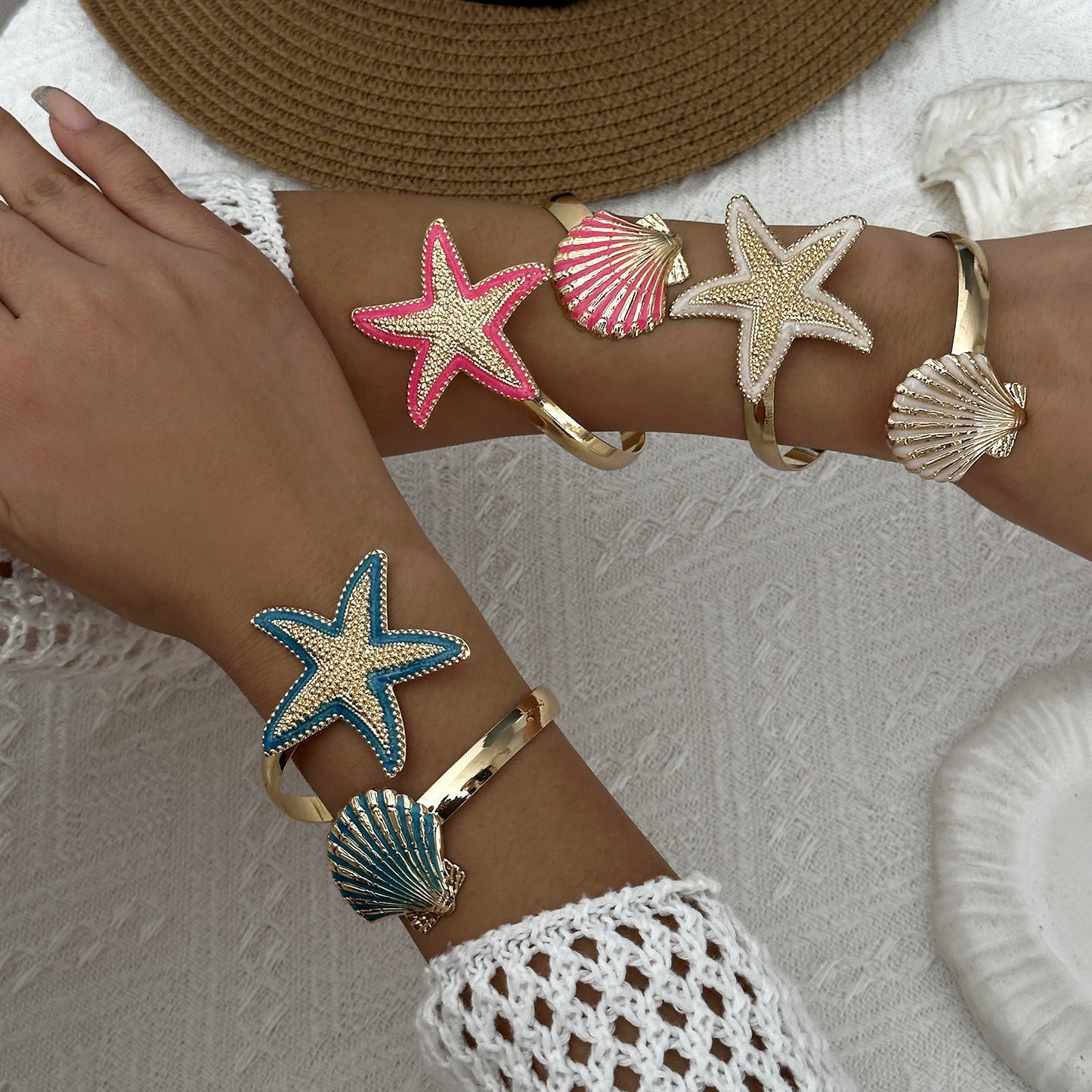 Women's Seaside Colorful Dopamine Pearl Versatile Vacation Bracelet