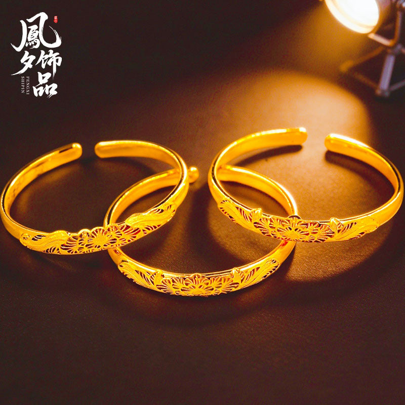 Women's Opening Imitation Dragon Phoenix Wedding Light Luxury Chinese Heritage Bracelets