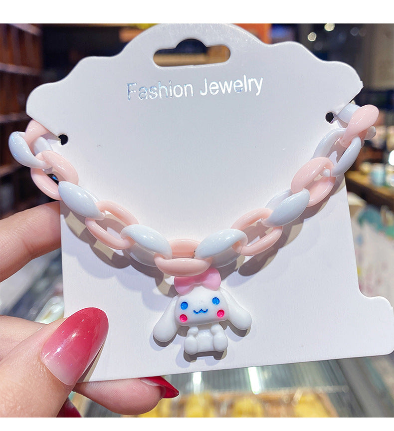 Cute Dog Cartoon Bell Candy Big Bracelets