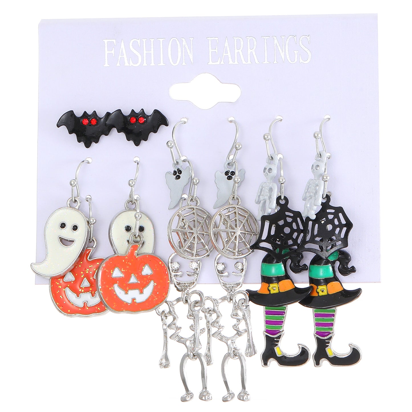 Women's Halloween Personality Horror Funny Pieces Suit Earrings