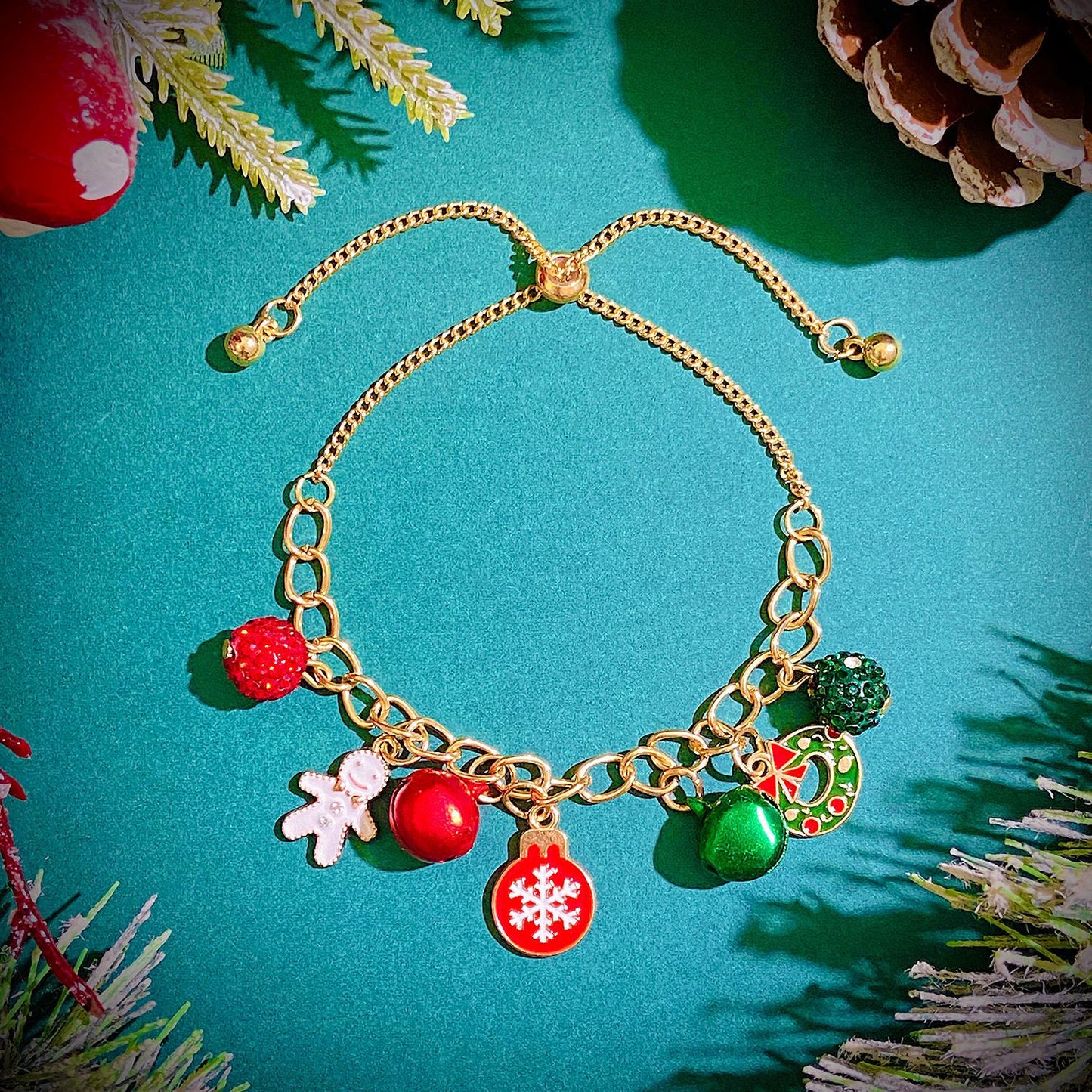 Style Creative Snowflake Elk Bell Santa Bracelets