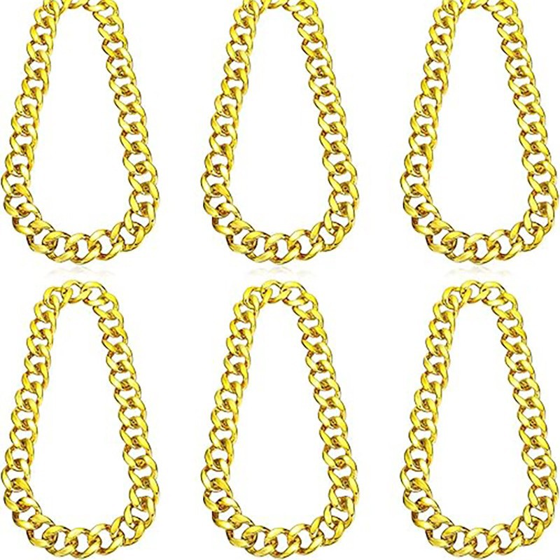 Gold Chain Big Exaggerated Super Thick Plastic Live Performance Necklaces