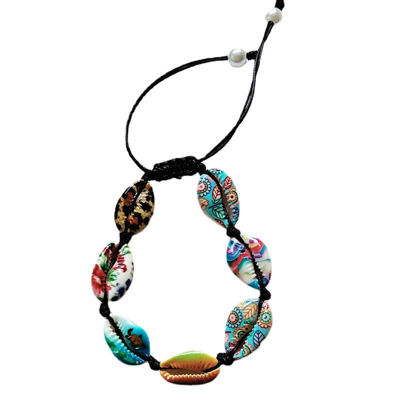 Shell Woven Wax Line Hand-woven Painted Bracelets