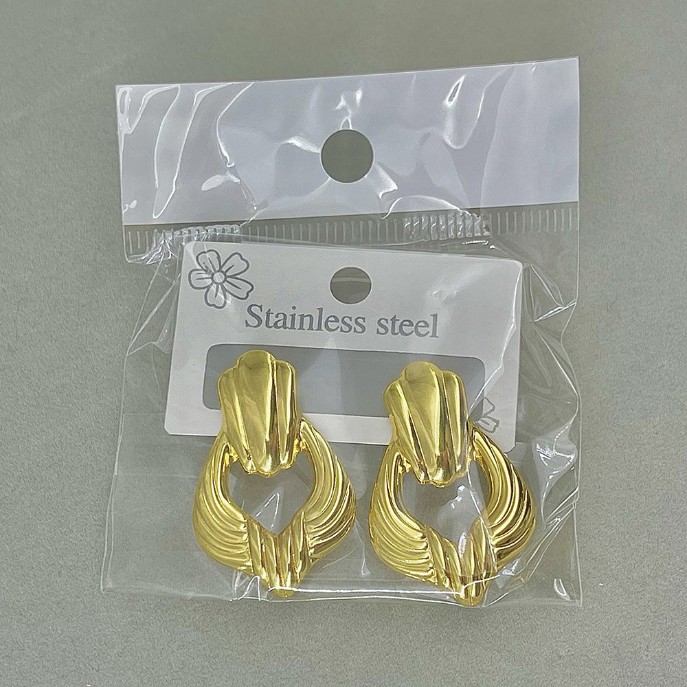 High-grade Fashionable Personalized Starfish Geometric Heart Shape Stud Earrings