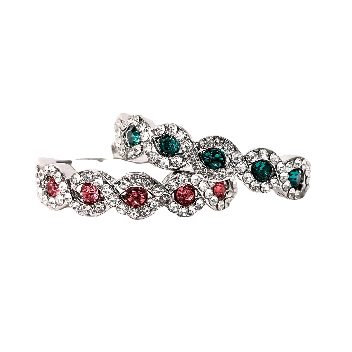 Ruby Engagement Grandmother Green Zircon Hand Rings