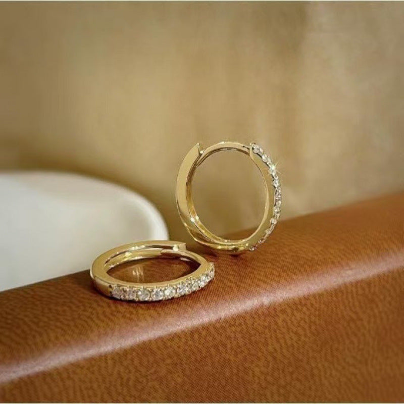 Circle Diamond Zircon Affordable Luxury Fashion Earrings