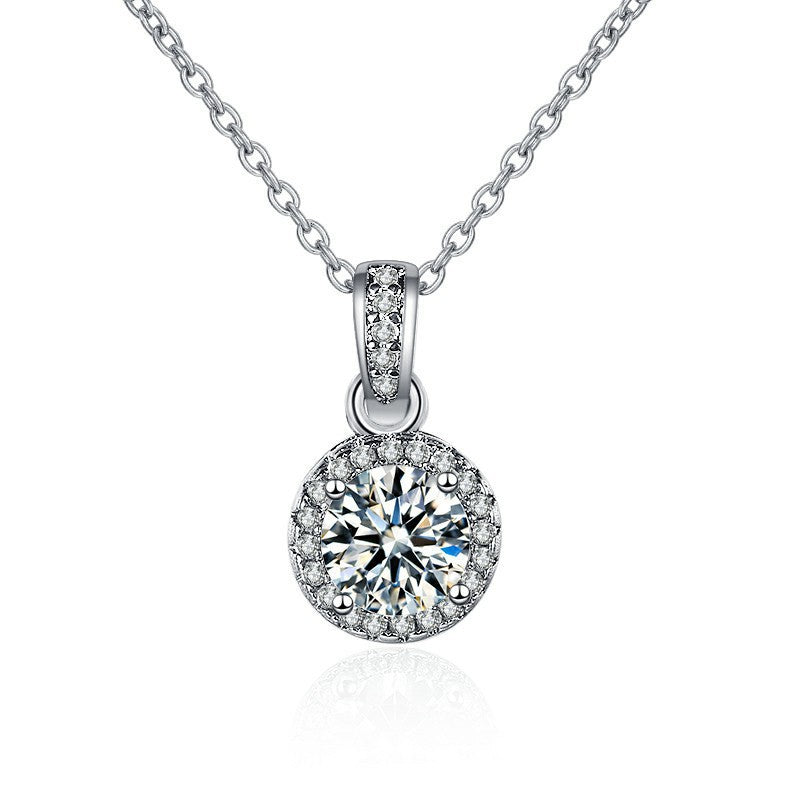 Live Imitation Color Moissanite Round Bag Bracelets