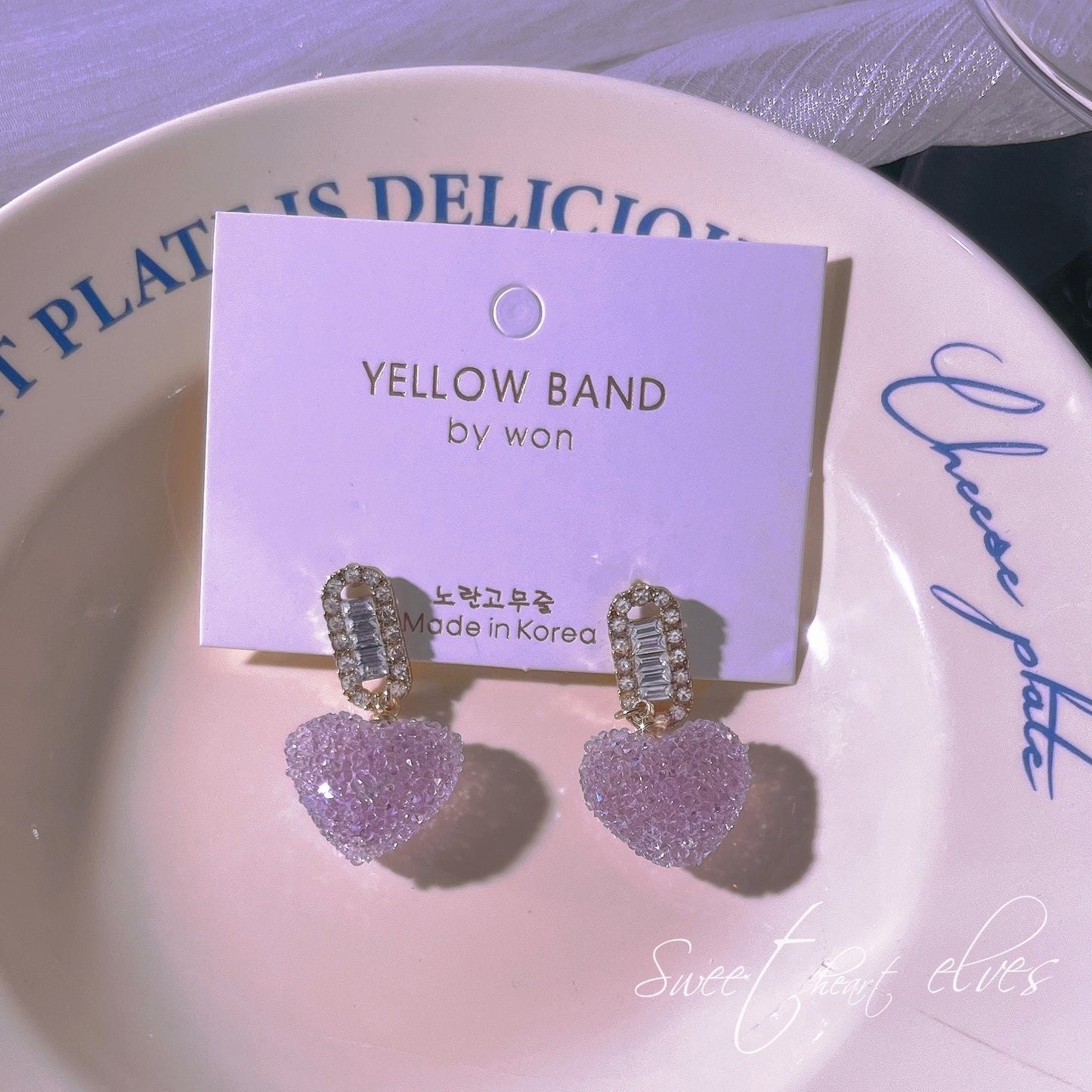 Purple Soft Candy Peach Heart Female Rings