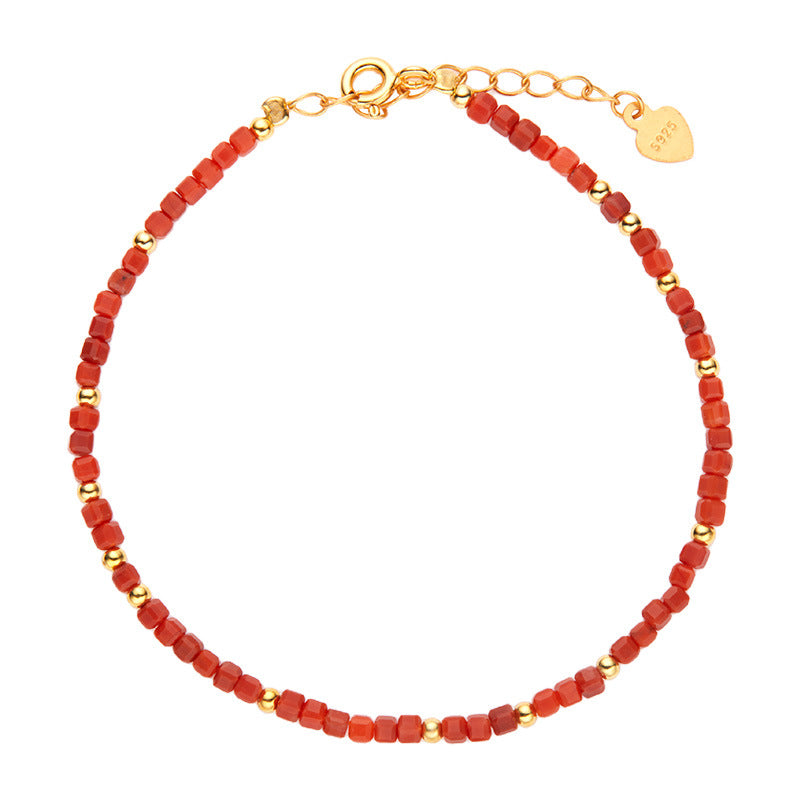 Bracelets en pierres précieuses d'agate rouge du sud pour femmes, bons bracelets