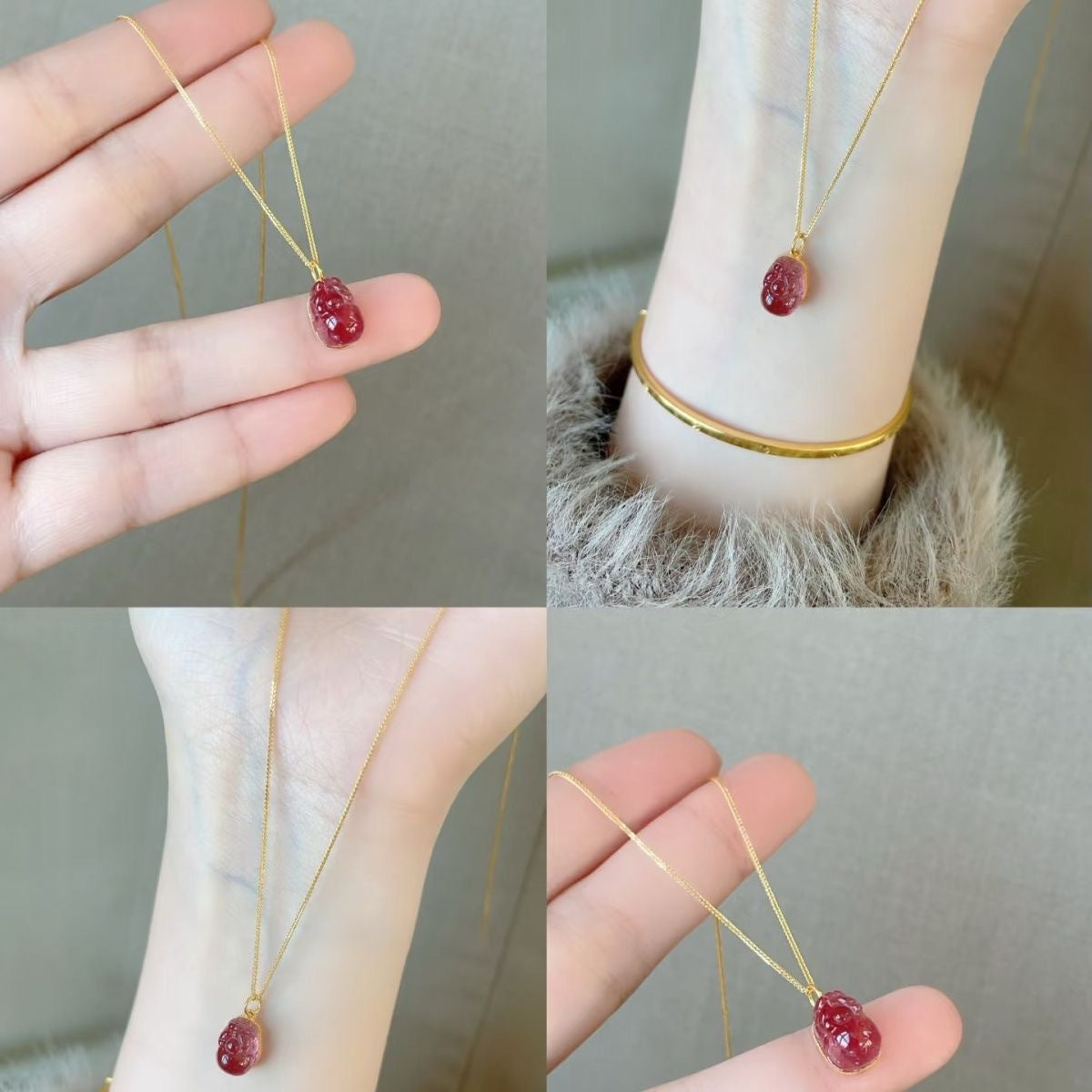 Chinese Style Gourd National Niche Light Luxury High-grade Sweet Gentle Necklaces