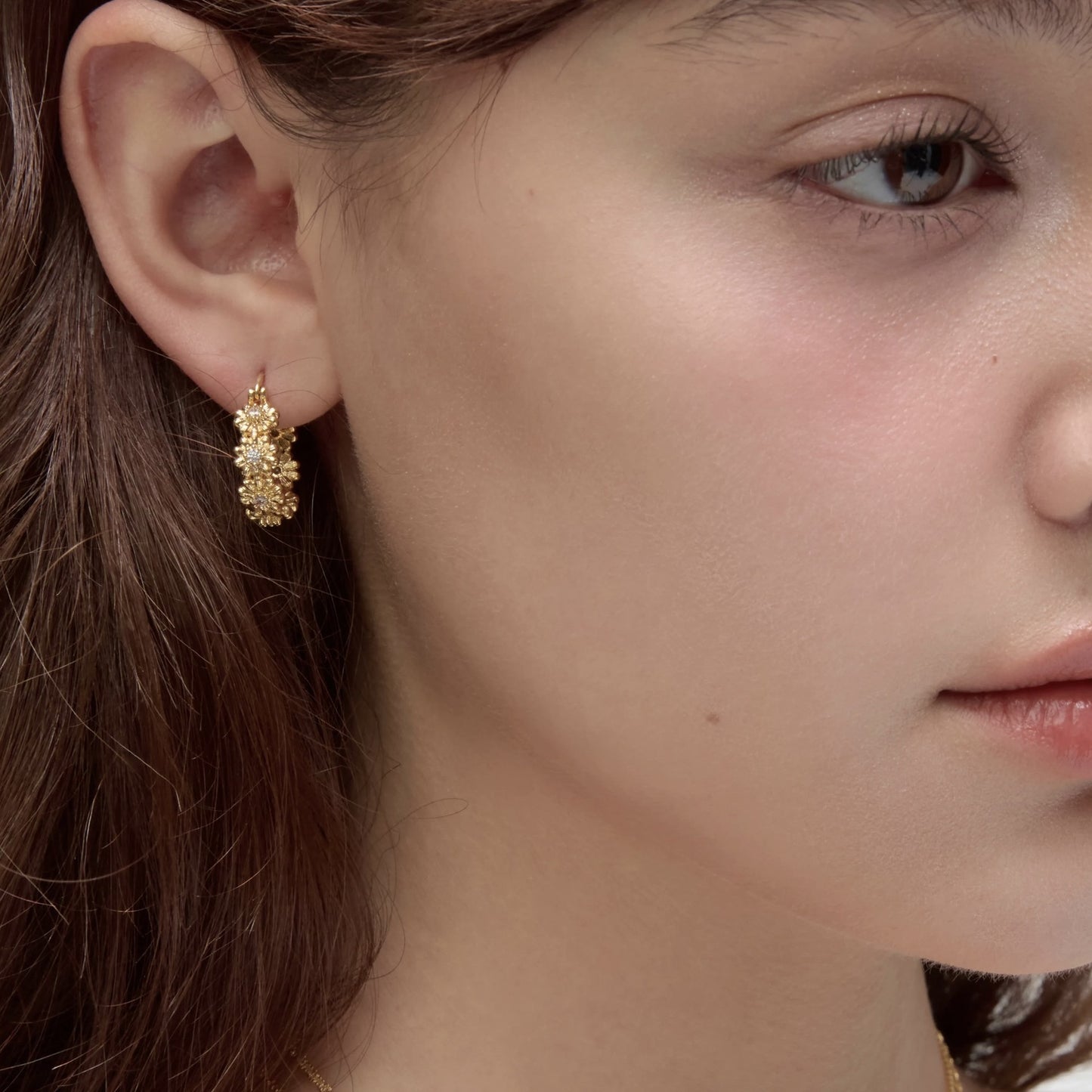 Ear Clip Female Flowers High Sense Niche Earrings