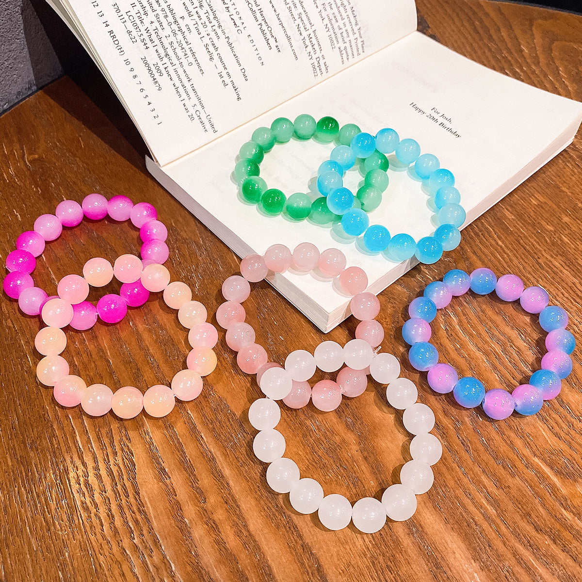 Iced Two-color Pliable Temperament Hand Toy Bracelets