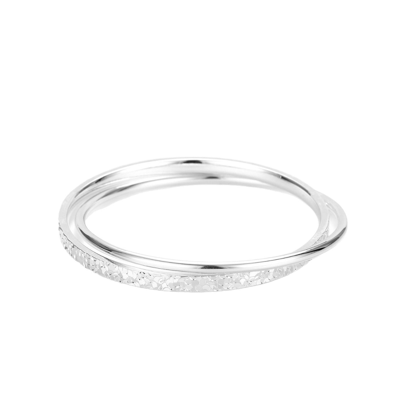 Ice Female Solid Closed Sier Plated Lover Girlfriend Gift Light Rings