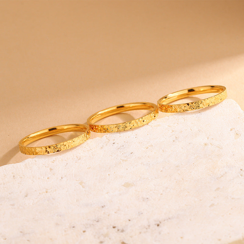 Ice Minority Fashion Flash Personality Vacuum Electroplating Not Easy Rings