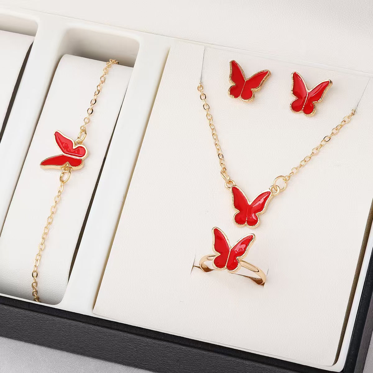 Drip Glazed Exquisite Simple Minority Fashion High-grade Clavicle Chain Elegant Jewelry Set