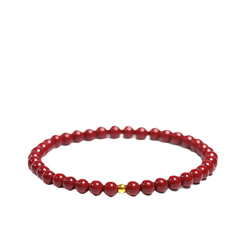 Women's & Men's Cinnabar Cross Zodiac Anniversary Year Red Bracelet